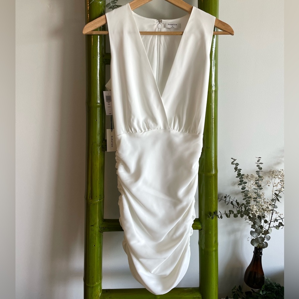 Babaton white viva dress size 4